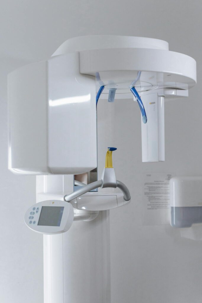 Dental imaging machine in a clinic setting, ideal for dental practices.